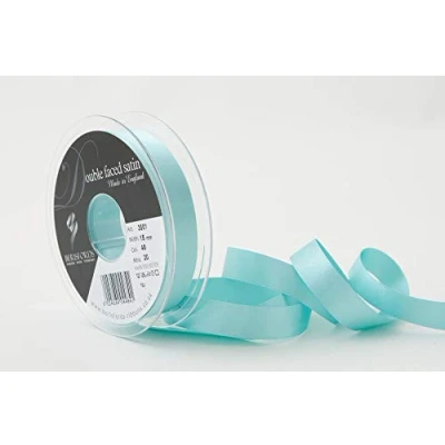 Immagine di Berisfords Nastro double face in poliestere satinato, 15 mm, colore: turchese