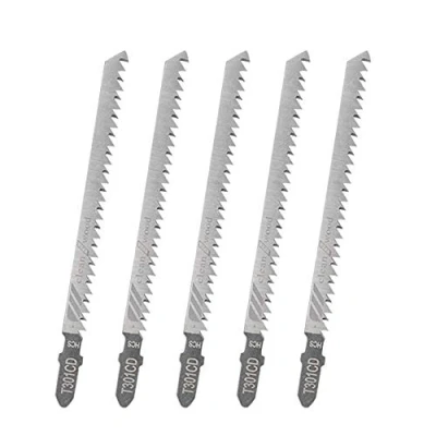 Immagine di BE TOOL 5 lame per seghetto alternativo T301CD con codolo a T, universali, tagliare metallo, legno, PVC e altro ancora, compatibili Bosch, Dewalt, Hitachi, Makita, Festool ecc