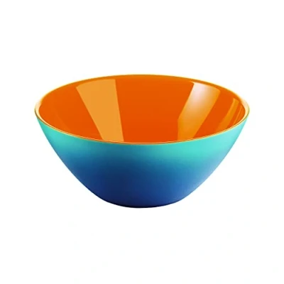 Immagine di Guzzini Contenitore My Fusion, Blu/Arancione, Ø25 x h10.5 cm