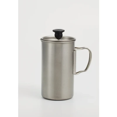 Immagine di Snow Peak Piccola caffettiera a stantuffo, leggera e durevole, in titanio, 750 ml