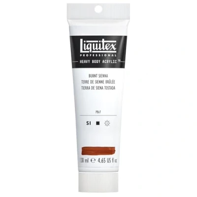 Immagine di Liquitex 1047127 Heavy Body Colore Acrilico Professionale Denso, ad Alta Viscosità, Marrone (Siena Bruciata), 138 ml