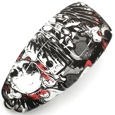 Immagine di Caso Chiave in Silicone Cover per 3 Bottoni Auto Copertura di Protezione Keycase FD (Skull)