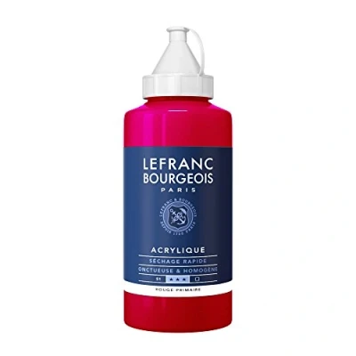 Immagine di Lefranc Bourgeois Fine Acrylic Colore Acrilico, Rosso (Primary Red), 750 ml