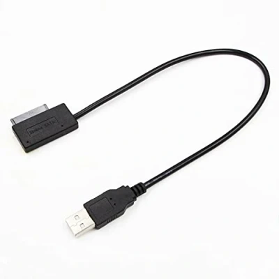 Immagine di Wlauqueta Adattatore USB 35CM PC 6P+7P CD DVD Rom Convertitore Sata a 2.0 Slimline 13 Pin Drive Cable per Notebook