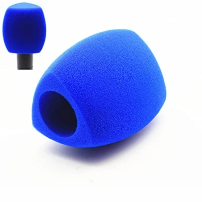 Immagine di Saidbuds Parabrezza in schiuma per microfono grande, copertura portatile interviste (blu)