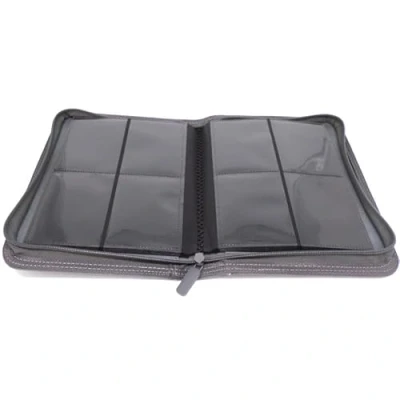 Immagine di docsmagic.de Premium PRO Player 4 Pocket Zip Album Silver 160 Card Binder MTG PKM YGO Cerniera Argento