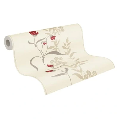 Immagine di A.S. Création Avenzio 958741 95874 1 Carta da parati floreale, 10,05 m x 0,53 m, colore: Crema rosso beige