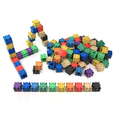 Immagine di WISSNER 100 cubi di apprendimento Attivo, RE Wood in 10 Colori, Multicolore, 2 x cm, GmbH_080580.000