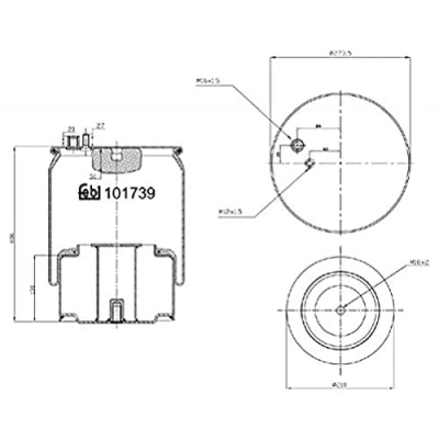 Immagine di FEBI BILSTEIN 101739 Soffietto, Sospensione pneumatica MAN: TGS