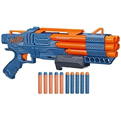 Immagine di Hasbro Nerf Elite 2.0, blaster Ranger PD 5, raffica a 5 canne, 10 dardi Elite, facile da usare, portadardi, azione pompa, Multi, F4186