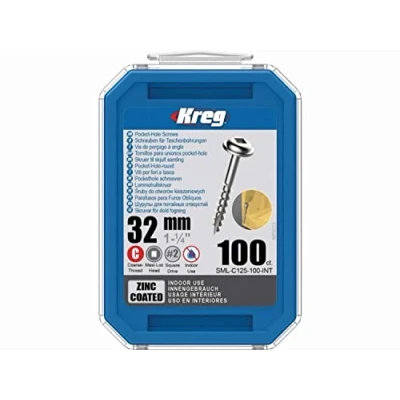 Immagine di KREG KRE00055 Vite in zinco da 32 mm, con filettatura grossa, confezione 250 viti SML C125 INT