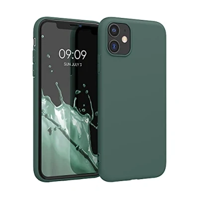 Immagine di kwmobile Custodia Compatibile con Apple iPhone 11 Cover Back Case per Smartphone in Silicone TPU Protezione Gommata verde muschio