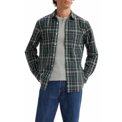 Immagine di Levi&#039;s Sunset Pocket Standard Camicia, Uomo, Taglia: Small, Dougie plaid darkest