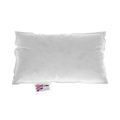 Immagine di Homescapes, cuscino con imbottitura interna in piume d&#039;oca, White, 30 x 50 cm