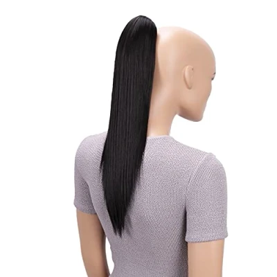 Immagine di CAISHA 40cm Coda Di Cavallo Lily Posticci Per Capelli Con Pinza Extensions Finta Liscio Marrone Nero H147
