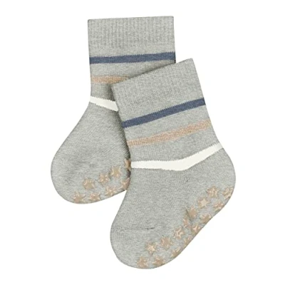 Immagine di FALKE Multi Stripe B HP cotone con suola in gomma 1 paio, Calze da casa Unisex Bimbi 0 24, Grigio (Wool Grey Melange 3824), 62 68