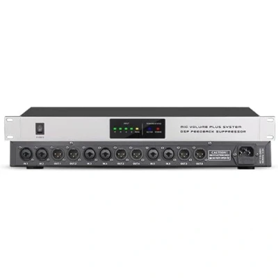 Immagine di Soppressore di Feedback, Variatore Frequenza Feedback per Microfono, Processore Audio Digitale Anti ululato, con Interfaccia XLR/6.5, Palcoscenici