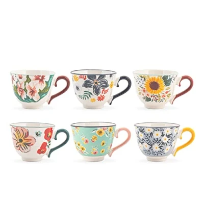 Immagine di H&amp;h set 6 tazze t cream tea in new bone china cc 220