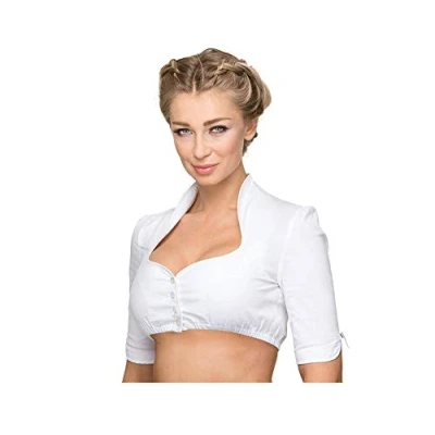 Immagine di Stockerpoint Bluse B 8033 Trachtenblusen, Bianca, 44 (Taglia Produttore:) Donna