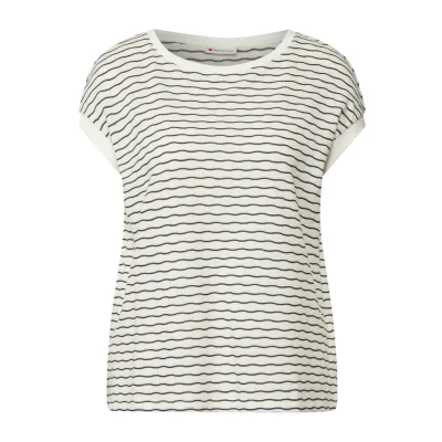 Immagine di Street One A323500 Maglia a Righe Ondulate, Bianco Sporco, 44 Donna