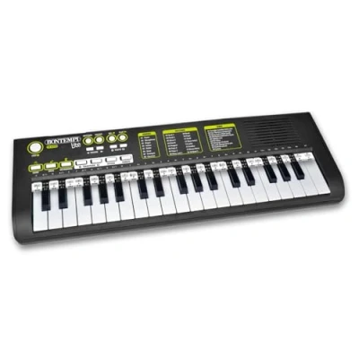 Immagine di Bontempi KeyRhythm Tastiera Digitale a 37 Tasti, Passo 2 cm con Presa per Cuffie, Striscia Pentagracmata, Metronomo e Transposer, 54,4x18,4x5,4
