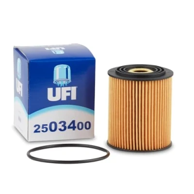 Immagine di UFI Filters, Filtro Olio 25.034.00, per Ricambio, Adatto a Auto, Applicabile su Diversi Modelli Chrysler, Fiat, Jeep e Mini