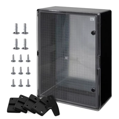 Immagine di BOXEXPERT custodia in plastica ABS, IP65, a parete, vuota, 800x600x260 mm, nero, trasparente, custodie serie Fleet