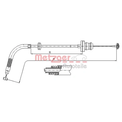 Immagine di METZGER 413.25 Cavo Acceleratore COFLE FIAT: Punto II Hatchback