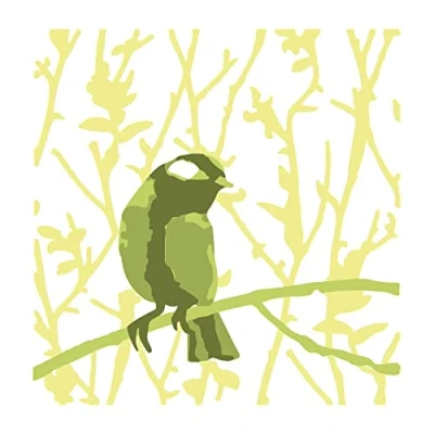 Immagine di Sizzix Stencil a Strati 4PK Bird &amp; Branches di Olivia Rose 665265 Capitolo 4 2022 Stencils, Acrilico, Uccello e Rami, One Size