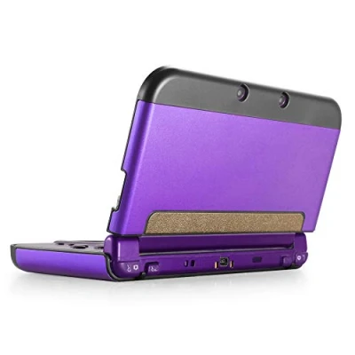 Immagine di TNP Custodia Protettiva in Plastica Alluminio per Corpo Intero New Nintendo 3DS XL LL 2015 Pelle Rigida Switch Giochi Accessori Console Videogiochi Protezione Lite Case Cover Viola