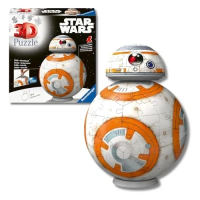 Immagine di Ravensburger Puzzle 3D, BB8 Star Wars, Idea Regalo per Adulti e Bambini 8+ Anni, 99 Pezzi, Accessori Inclusi
