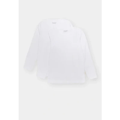 Immagine di Minymo 2 PACK Maglietta a manica lunga per bambini, Taglia: 104, White