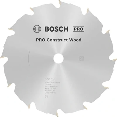Immagine di Bosch Accessories Construct Wood 2608641200 Lama circolare in metallo duro 184 x 16 2.6 mm Numero di denti: 12 1 pz.