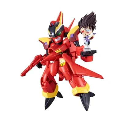Immagine di Bandai TAMASHII NATIONS Macross 7 VF 19 Custom Fire Valkyrie con Basara Nekki, Spirits Tiny Session Figure