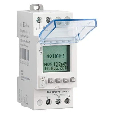 Immagine di Legrand, Timer digitale settimanale a 1 canale AlphaRex D21, 230 V, 50/60 Hz, 56 Programmi, 412631