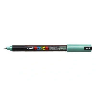 Immagine di Uni Posca Pen Ultra Fine Bullet Tip Metallic Green (PC 1MR)