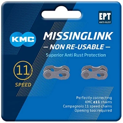 Immagine di KMC 11 Speed EPT MissingLink, Collegamento Link Unisex Adulto, Argento Scuro, 2 Paia