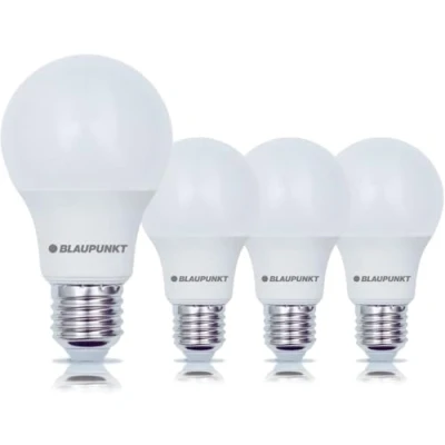 Immagine di Blaupunkt Lampadina LED con Attacco E27 Classico Luce del Giorno 6W Equivalenti a 48W Bianca Naturale 4000K Lampadine Efficienza e Risparmio Energetico Lampada Box 4 Pezzi