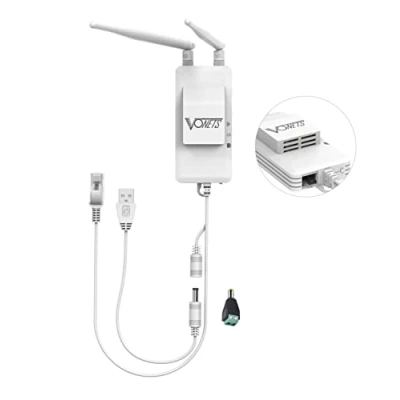 Immagine di VONETS Ripetitore bridge Mini WLAN industriale da 5 GHz, adattatore LAN a WLAN, wireless converte la connessione RJ45 wireless, 2 antenne esterne, VAP11S 5G con ventola di raffreddamento