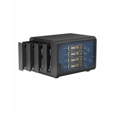 Immagine di TERRAMASTER D8 Hybrid HDD NVMe Enclosure USB 3.2 Gen 2 10Gbps Tipo C 8Bay Storage Supporta RAID 0/1/Singolo/JBOD Esclusivo 2+6 Disk Array (Diskless)