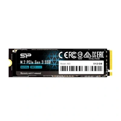Immagine di Silicon Power PCIe M.2 NVMe SSD 512GB Gen3x4 R/W up to 2, 200/1, 600MB/s Internal