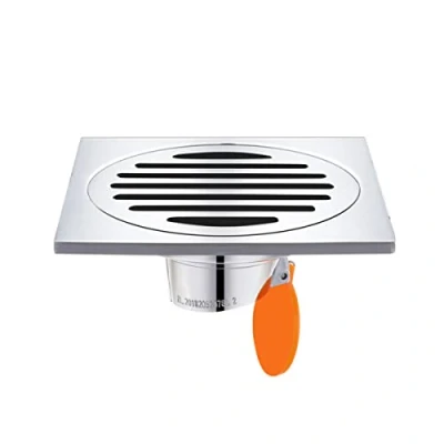 Immagine di Qrity Quadrato Scarico a Pavimento in Acciaio Inox per Piastrelle Bagno scolapiatti Anti Clogging Odore Pavimento, Argento