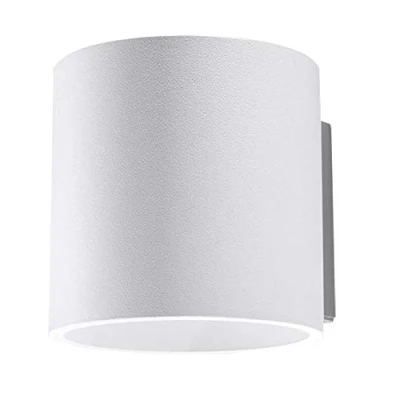 Immagine di Sollux Lighting Orbis Lampada da parete incasso Design moderno con forma cilindrica Fatto di alluminio 1 x lampadina G9 sostituibile Bianco, 10 12 cm