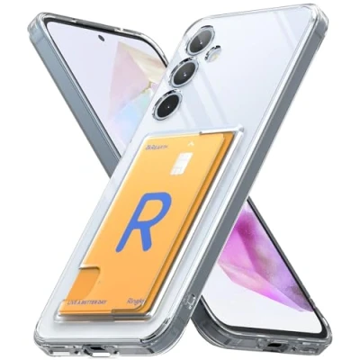 Immagine di Ringke Fusion Card Compatibile con Cover Samsung Galaxy A35 5G, Custodia Trasparente Porta Carte, Sottile Antigraffio Rigida Antiurto Paraurti Clear