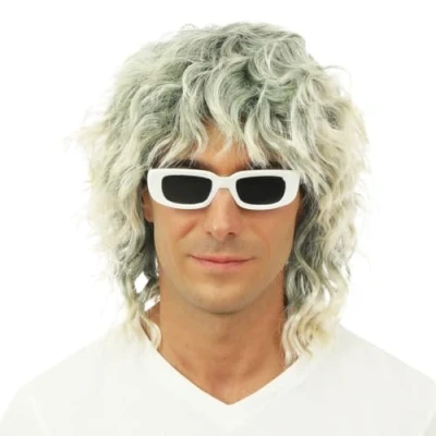 Immagine di P&#039; Tit Clown 69000 Parrucca Michel P, Lunga, riccia, Colore: Biondo