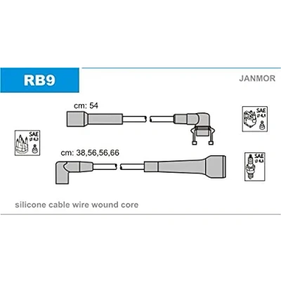 Immagine di JANMOR RB9 Kit Cavi Accensione RENAULT: Super 5 Hatchback