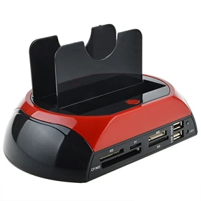 Immagine di LEOFLA Docking Station 2 Hard Disk 2.5 3.5 Sata Ide E Usb 2.0 3.0 Lettore hdd sd