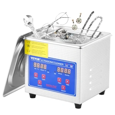 Immagine di VEVOR Pulitore ad Ultrasuoni 15L Lavatrice Professionale in Acciaio Inossidabile Multifunzione con Timer Digitale di Riscaldamento per Occhiali Orologi Gioielli Laboratorio