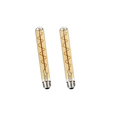 Immagine di BAISHICHENG 2 Confezioni T30 E27 Lampadine LED Tubolari,180mm Lampada Decorativa Vintage Edison Retrò 4W(Sostituzione Lampadina Alogena a Vite 40W) Bianco Caldo 2200K Filamento