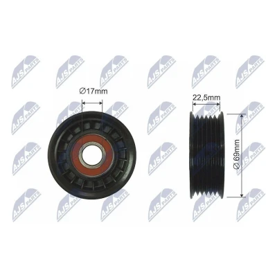 Immagine di NTY RNK MZ 011 Rullo Tendicinghia senza supporto MAZDA: CX 7, 6 SW, Sedan